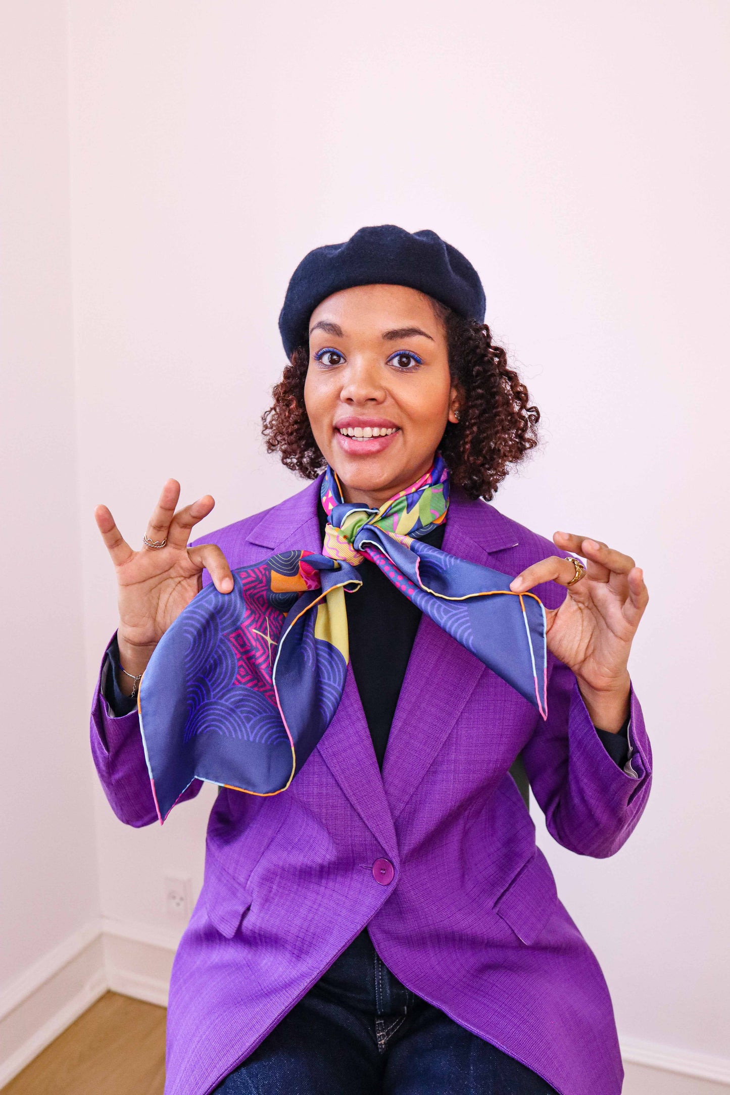 Cosmic Queen Silk scarf