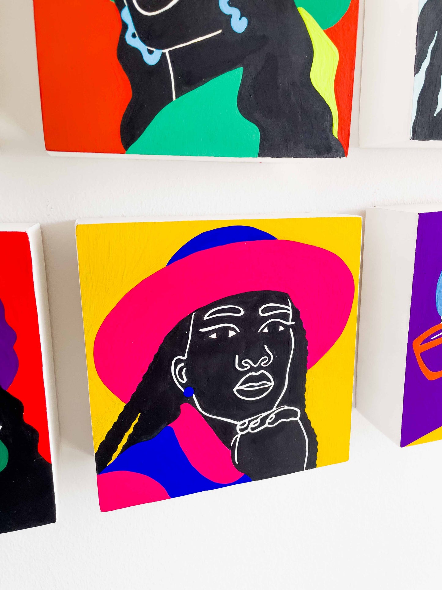 12 Colorful Bricks – Pop Art Portrait Series in Vibrant Colors Painting