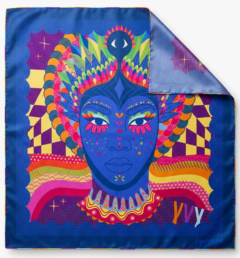 Cosmic Queen Silk scarf