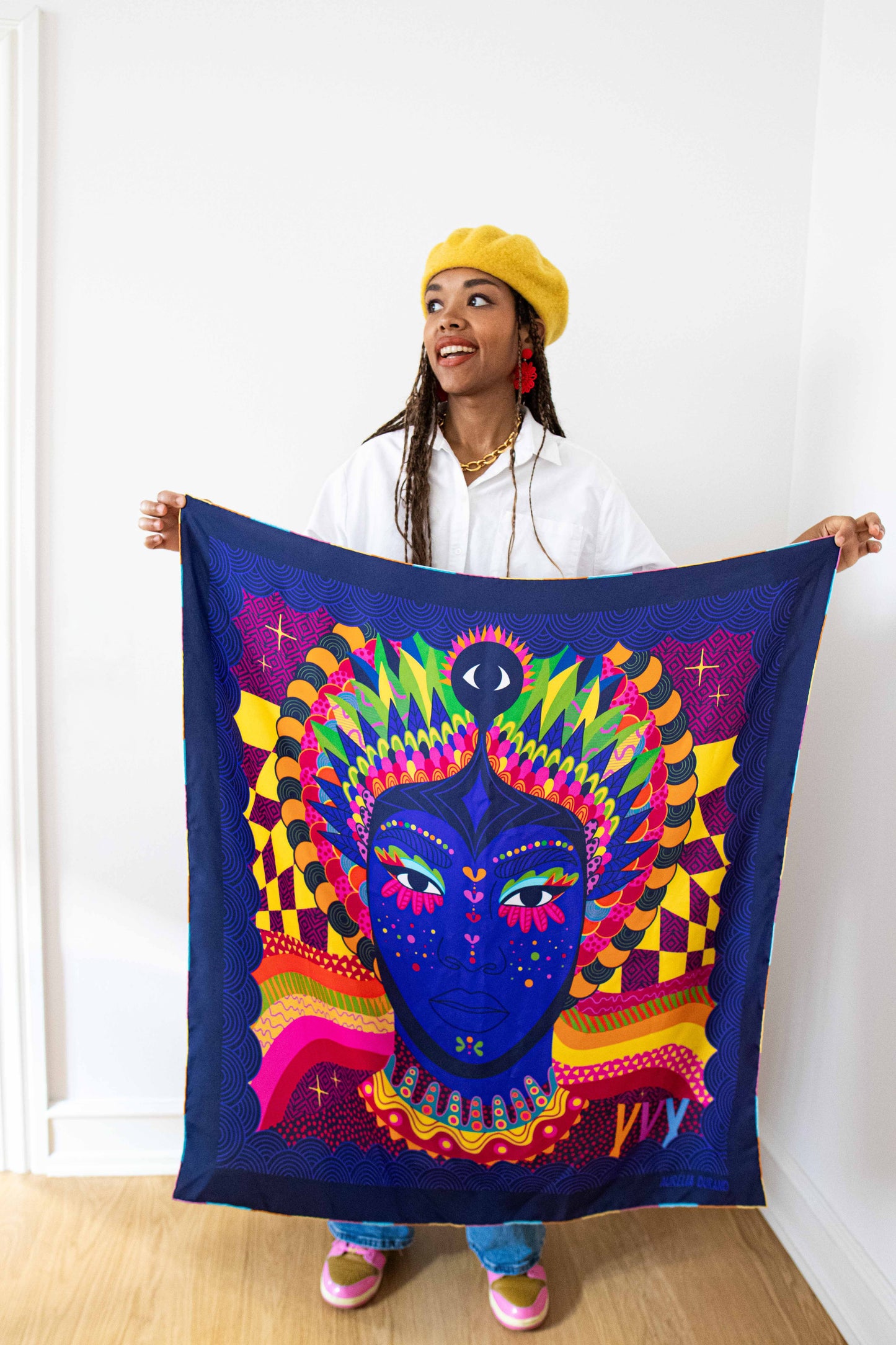 Cosmic Queen Silk scarf