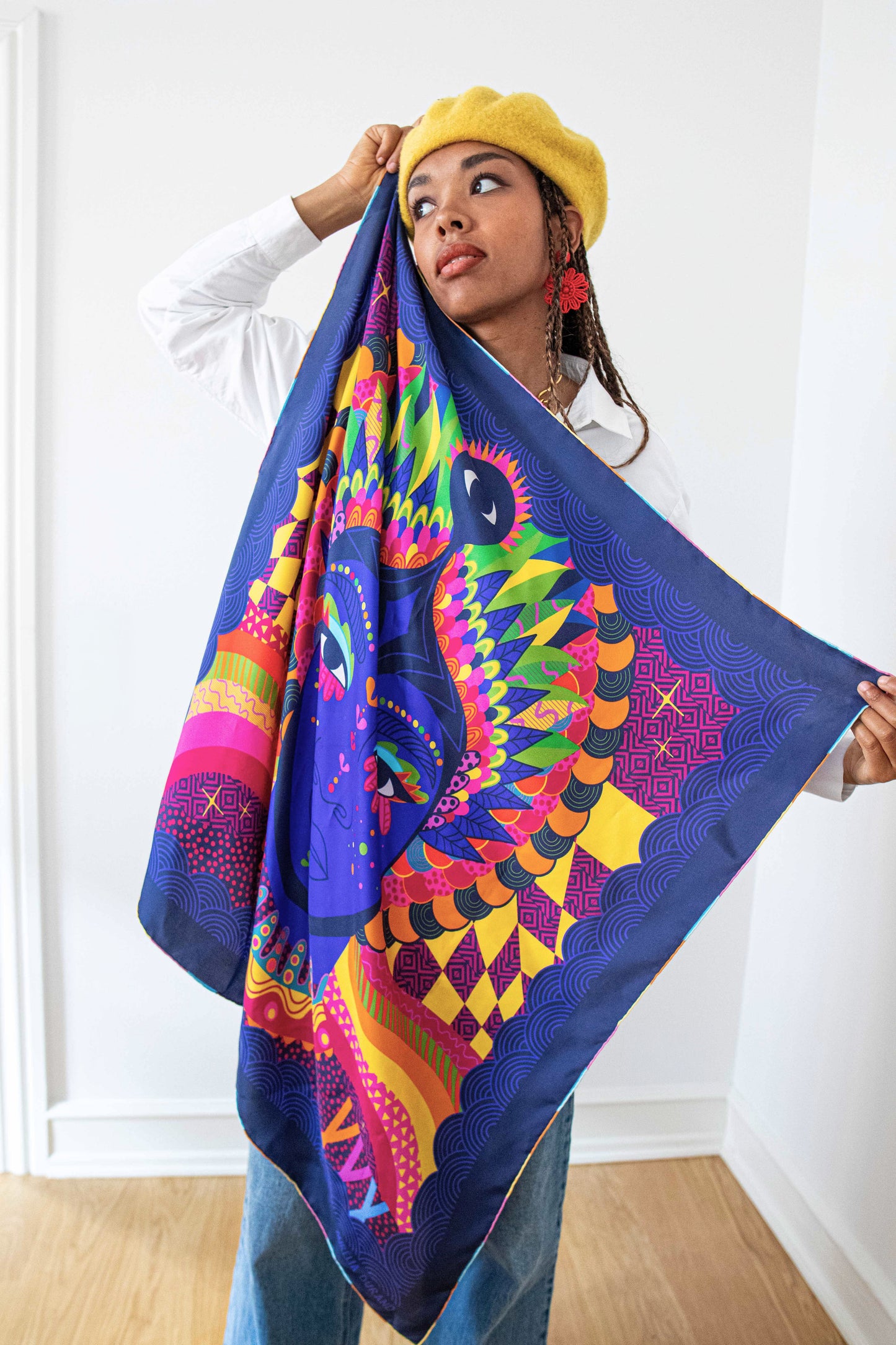Cosmic Queen Silk scarf