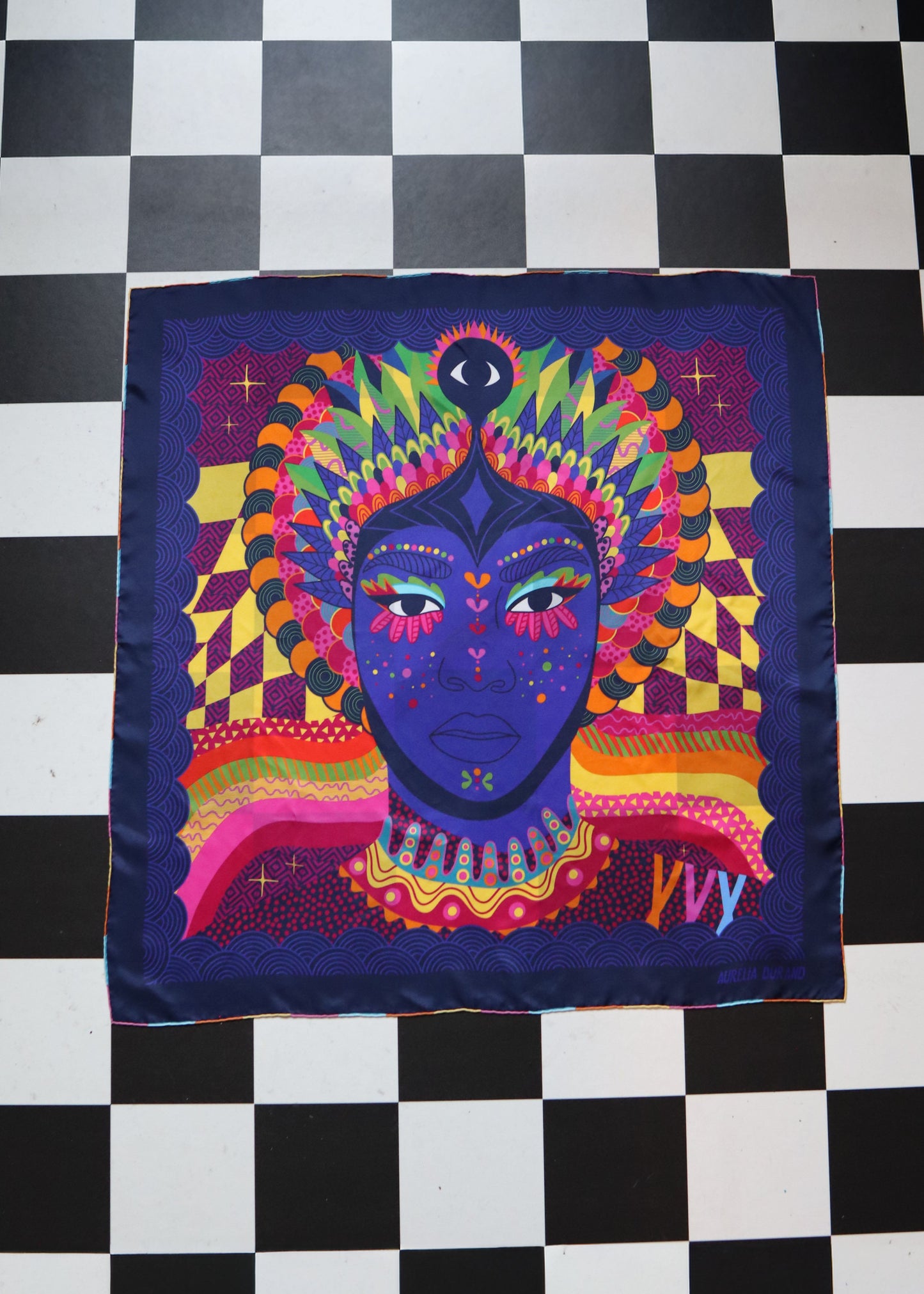 Cosmic Queen Silk scarf