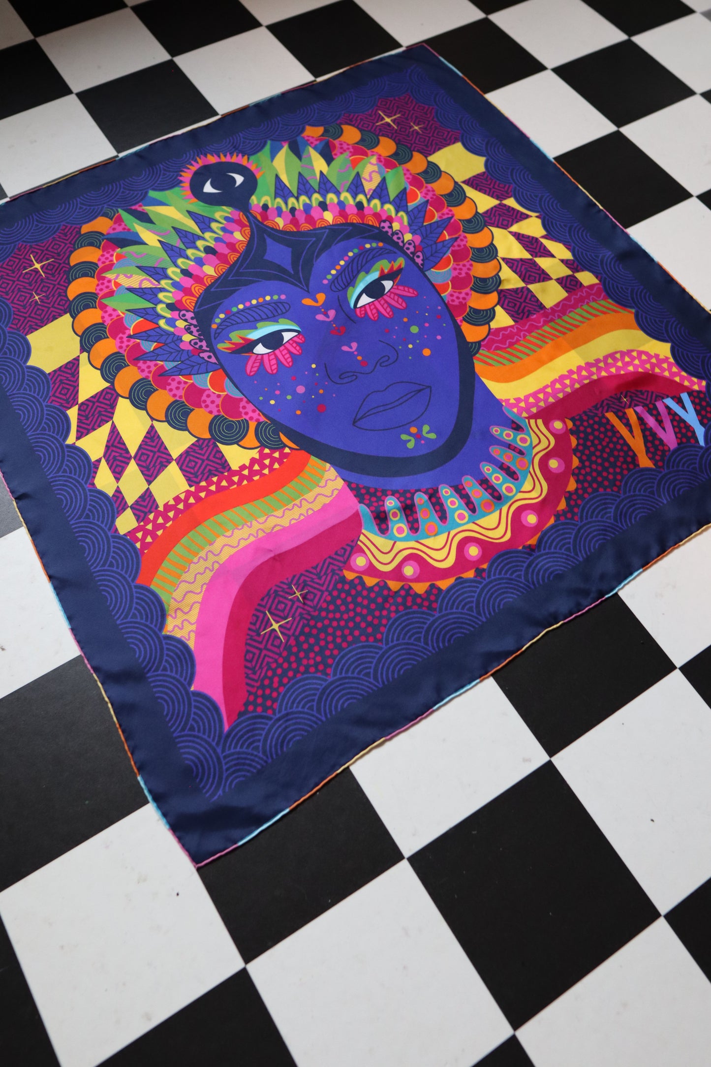 Cosmic Queen Silk scarf