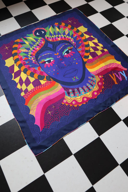 Cosmic Queen Silk scarf