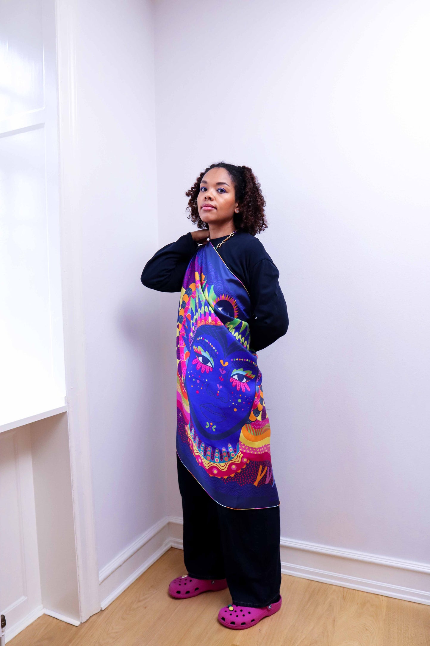 Cosmic Queen Silk scarf