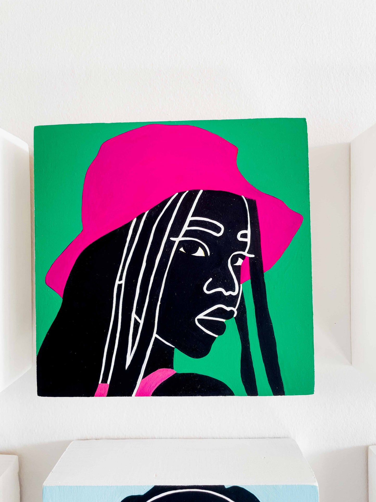 12 Colorful Bricks – Pop Art Portrait Series in Vibrant Colors Painting