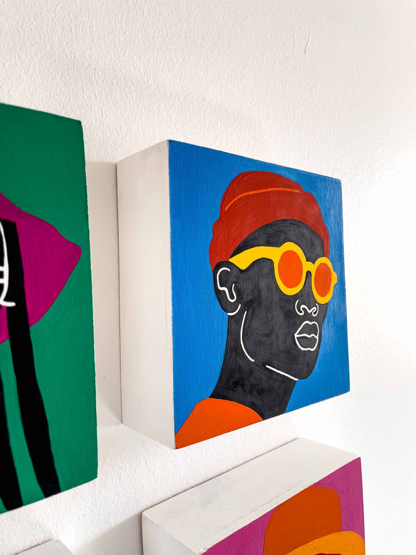 12 Colorful Bricks – Pop Art Portrait Series in Vibrant Colors Painting